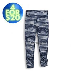 4/$20 All in Motion Girls Activewear Capri Legggins Blue & White Stripe Size M 8